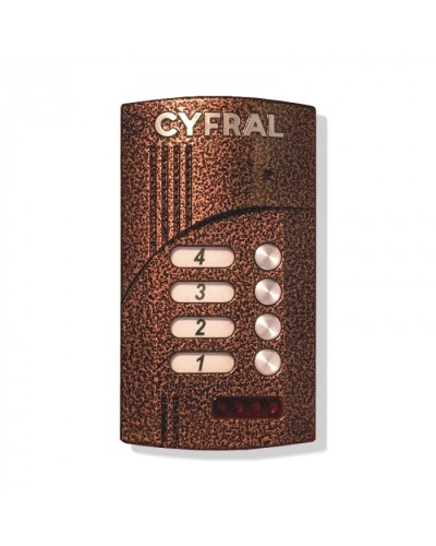 Блок вызова видеодомофона на 4 абонента Цифрал M-4.2/VС в Ижевске Вызывные аудиопанели малоабонентные Pintop.ru