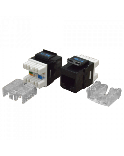Модуль Keystone RJ45, Cat.6, UTP, 180 градусов, черный TWT (TWT-OK45UTP180/6-BK) в Ижевске Модули Keystone Pintop.ru