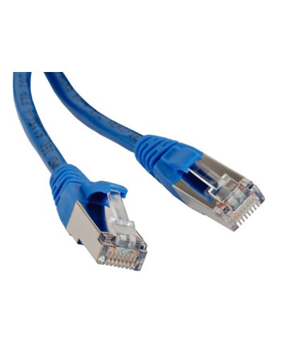 Патч-корд экранированный Hyperline PC-LPM-STP-RJ45-RJ45-C6-0.5M-LSZH-BL в Ижевске Патчкорды (медные) Pintop.ru