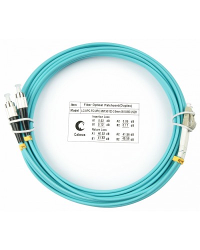 Шнур оптический duplex LC-FC 50/125 mm OM3 10м LSZH Cabeus FOP-50-LC-FC-10m в Ижевске Патч-корды и пигтейлы Pintop.ru