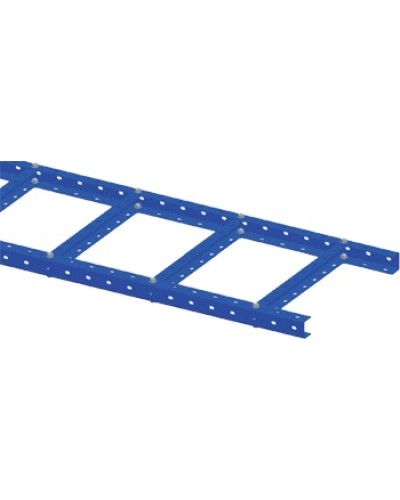 Лоток лестничный, прямая секция шириной 300 мм, сталь, 2.5 метра, серый LANMASTER LAN-LTS300-GY в Ижевске Кабельные лотки Pintop.ru