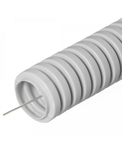 Труба гофрированная ПВХ тяжелая 750 Н серая с/з д20 (50м/уп) Промрукав (PR.0120415) в Ижевске Труба гофрированная Pintop.ru