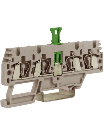 Зажим, 2 ввод/2 вывода, серый 2,5 кв.мм, с размыкателем DKC ZHMS10GR в Ижевске Держатели, клипсы, скобы Pintop.ru