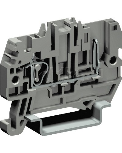 Пружинная проходная клемма со штыревым контактом. Серая. 2,5 кв. мм. DKC ZHVP300GR-RET в Ижевске Аксессуары для лотков Pintop.ru