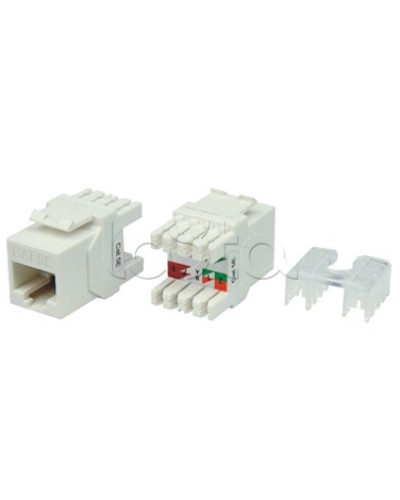 Вставка Keystone Jack RJ-45(8P8C) Hyperline KJ8-8P8C-C5e-180-WH в Ижевске Модули Keystone Pintop.ru