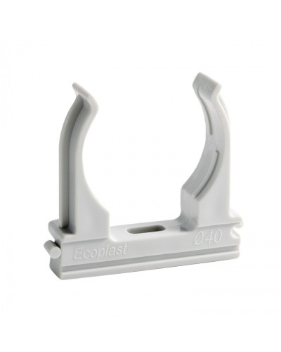 CF40G Держатель (клипса), без галогена, для труб D40мм (10шт) Экопласт (41740-10HF) в Ижевске Держатели, клипсы, скобы Pintop.ru