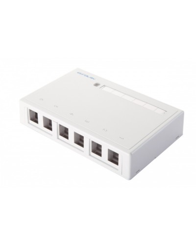 Коробка арендатора 6 портов Eurolan (12B-00-06WT) в Ижевске Распределительные коробки Pintop.ru