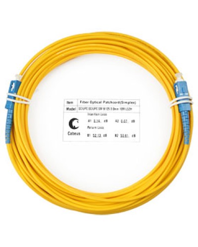 Патч-корд волоконно-оптический (шнур) SM 9/125 simplex SC-SC LSZH (10м) Cabeus FOP(s)-9-SC-SC-10m в Ижевске Патч-корды оптические Pintop.ru