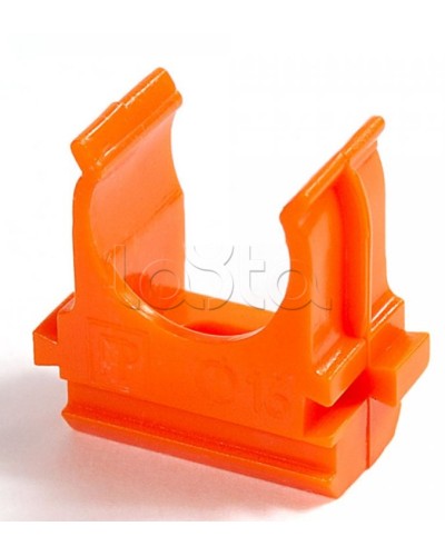 Крепёж-клипса для труб АБС-пластик оранжевая д20 в малой упаковке (10шт/1000шт уп/кор) Промрукав (PR13.0067) в Ижевске Держатели, клипсы, скобы Pintop.ru