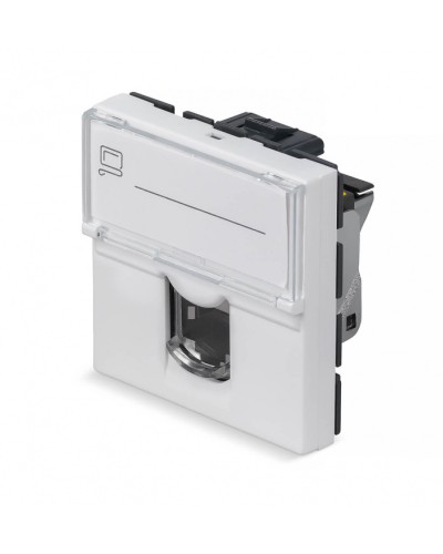 Модуль Keystone Jack RJ-45(8P8C), 180 градусов, категория 6a, экранированная Cabeus (KJ-RJ45-Cat.6a-SH-180T-FP-L-45) в Ижевске Модули Keystone Pintop.ru