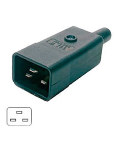 Разъем IEC 60320 C20 220В 16A на кабель Hyperline CON-IEC320C20 в Ижевске Коммутационные изделия Pintop.ru