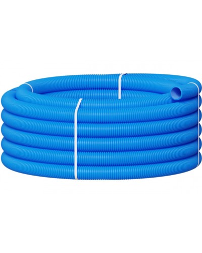 Вентиляционная труба гибкая двустенная для воздуховода (ПНД) D90мм цвет голубой(1шт=50м) Экопласт 803090TR-1 в Ижевске Гладкая труба Pintop.ru