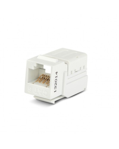 Вставка Keystone Jack RJ-45(8P8C) Hyperline KJNE-8P8C-C6-90-WH в Ижевске Модули Keystone Pintop.ru