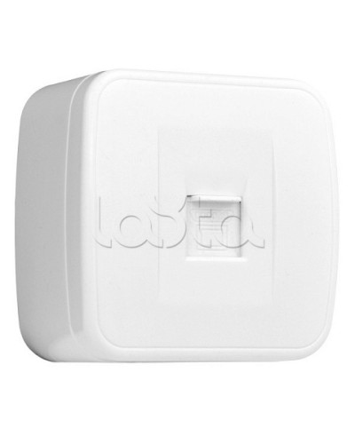 Минск Розетка RJ-45 1-местная, ОП 1А, 120В, белая EKF Basic (EGK01-035-10) в Ижевске Розетки компьютерные и телефонные Pintop.ru