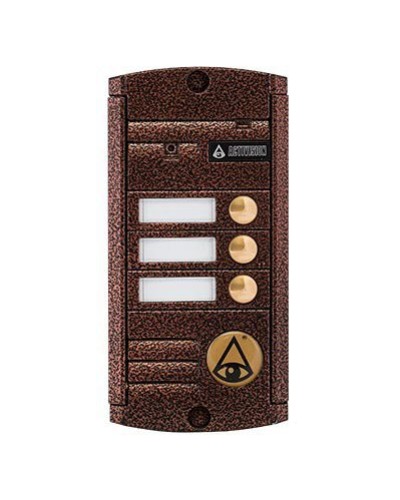 Видеопанель вызывная накладная цветная на 3 абонента с TM-считывателем Activision AVP-453 TM (PAL, антик) в Ижевске Вызывные видеопанели малоабонентные Pintop.ru