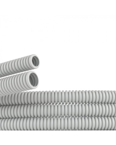 Труба ПВХ гибкая гофр. д.40мм, тяжёлая без протяжки, цвет серый DKC 90540 в Ижевске Труба гофрированная Pintop.ru