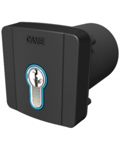 Ключ-выключатель встраиваемый с цилиндром замка DIN и синей подсветкой Came 806SL-0060 в Ижевске Запчасти для шлагбаумов и автоматики Pintop.ru