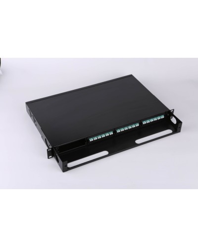 Бокс 19 на 4 кассеты MPO, 1U, черный LANMASTER LAN-FOBM-4MCS-1U в Ижевске Кросс оптический Pintop.ru