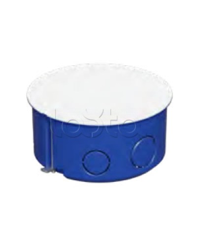 Коробка распределительная c/п. с крышкой, D100х50мм, IP30 цвет синий (1шт) Экопласт (44657-1) в Ижевске Распределительные коробки Pintop.ru