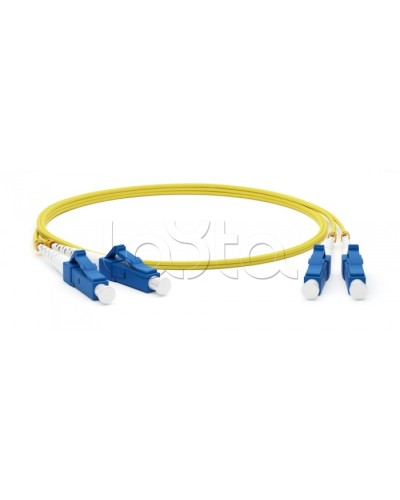 Патч-корд волоконно-оптический Hyperline FC-D2-9-LC/UR-SC/UR-H-15M-LSZH-YL в Ижевске Патч-корды оптические Pintop.ru