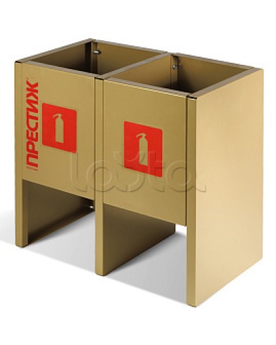 Подставка напольная ПРЕСТИЖ золото под 2 огнетушителя ПОЖТЕХНИКА в Ижевске Аксессуары для огнетушителей Pintop.ru