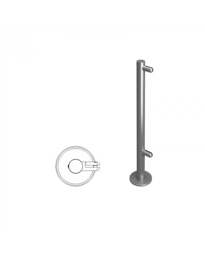 Стойка ограждения под стекло односторонняя h=800мм Oxgard Стойка ВЗР 2462-00.02-05 в Ижевске Ограждения Pintop.ru