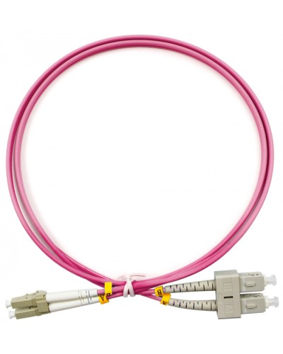 Шнур оптический duplex LC-SC 50/125 mm OM4 1,5м LSZH Cabeus FOP-50-OM4-LC-SC-1,5m в Ижевске Патч-корды оптические Pintop.ru