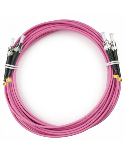 Шнур оптический duplex ST-ST 50/125 mm OM4 5м LSZH Cabeus FOP-50-OM4-ST-ST-5m в Ижевске Патч-корды оптические Pintop.ru