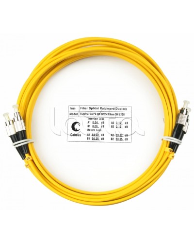 Шнур оптический duplex FC-FC 9/125 sm 7м LSZH Cabeus FOP(d)-9-FC-FC-7m в Ижевске Патч-корды оптические Pintop.ru