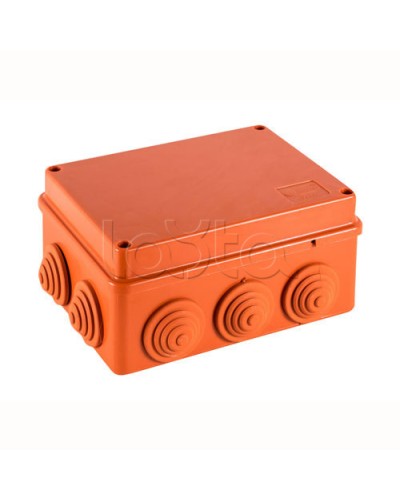 JBS150 Коробка огн. E110, о/п 150х110х70мм, без галогена,10 вых., IP55, 4P, (2,5-25 мм2), цвет оранж .Экопласт (43199HF) в Ижевске Коробки (ОКЛ) Экопласт Pintop.ru