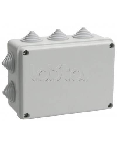 Коробка КМ41242 распаячная для о/п (RAL7035, 10 гермовводов) IEK UKO10-150-110-070-K41-55 в Ижевске Распределительные коробки Pintop.ru