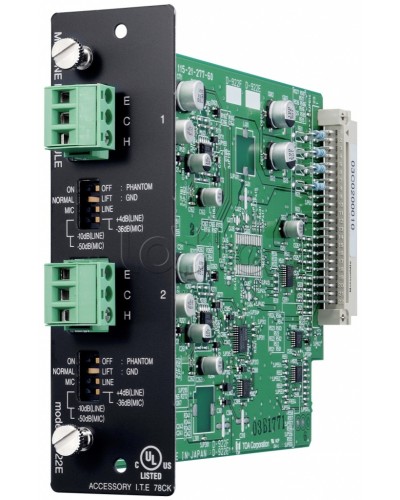 Модуль микрофонных / линейных входов (моно, 20 бит) TOA D-922E в Ижевске Системы оповещения и трансляции TOA Pintop.ru